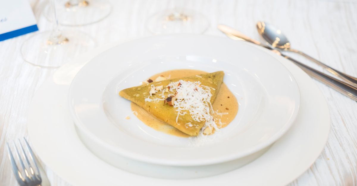 Plated Sardinian dish